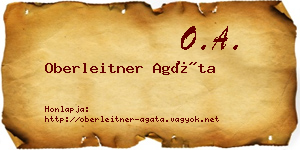 Oberleitner Agáta névjegykártya